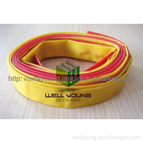 yellow and red heat shrink tubing
